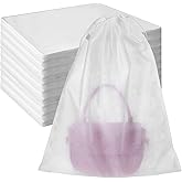 100pcs Dust Bags for Purses Storage Bags for Handbags Drawstring Purse Covers for Dust and Storage 15.7in x 18.89in Breathable Non-woven Fabric Storage Pouch String Bag Travel Shoe Dust Bags