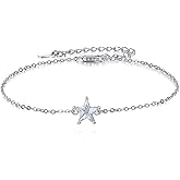 POPLYKE Star Bracelet 925 Sterling Silver Stars Link Bracelets for Women Star Jewelry Gifts for Women