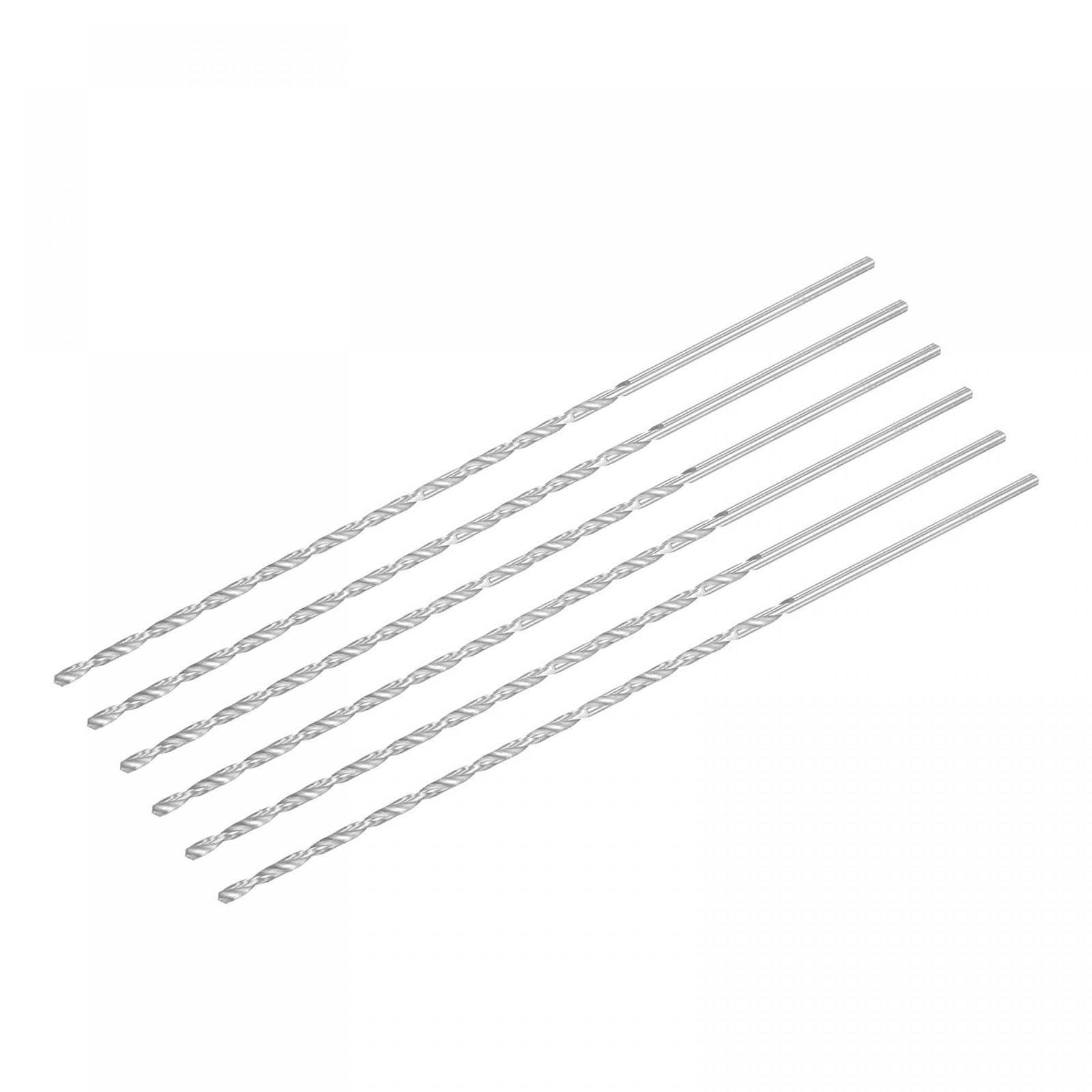 TA-VIGOR 6Pcs 3mm Extra Long Twist Drill Bits, 200mm Length High-Speed Steel HSS Straight Shank Spiral Drill Bits for Wood Metal Aluminum Plastic — image 1