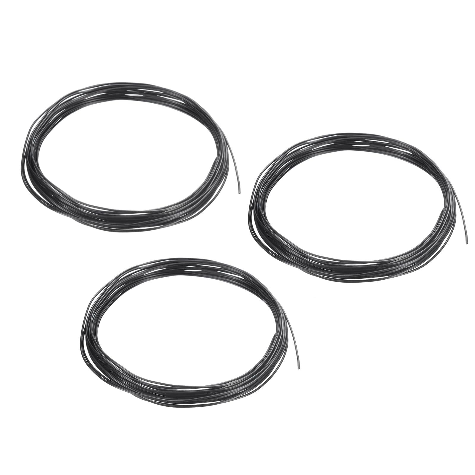 PATIKIL 1mm Bonsai Training Wire, 3 Roll Floral Wire Stems Anodized Aluminum Tree Wire 16.4 Feet Total for Gardening Branch Fixing, Black