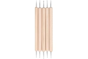 5Pcs Double End Tracing Dotting Stylus, DIY Ball Stylus Creasing Pen, Engraving Stylus Set for Painting Engraving