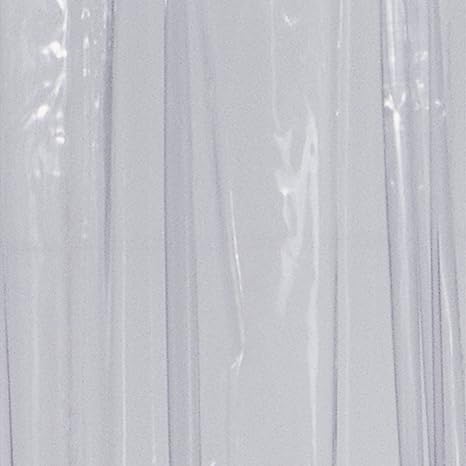 RIDDER 36000-350 Duschvorhang Folie ca. 180 x 200 cm, Brillant transparent inklusive Ringe