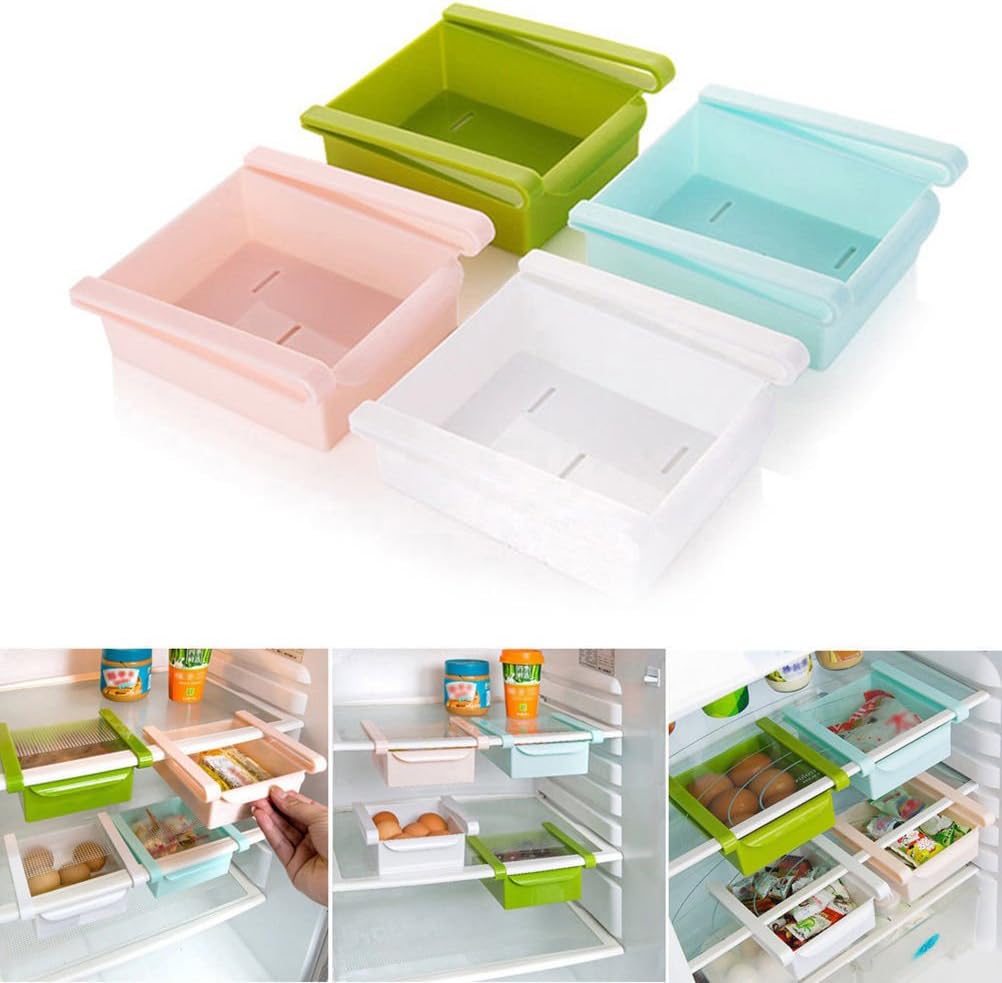 Plastic Kitchen Refrigerator Fridge Storage Rack Freezer Shelf Holder Kitchen Organization by Babyfirstshop