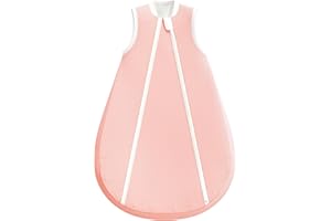 LITTLE SPUD Baby Sleep Sack with Outlast Temperature Regulation, 6-12 Months Baby Sleeping Bag, TOG 1.0 Sleeveless Toddler Sleep Sack, Stretchy Wearable Blanket for Babies,Pink, M 26"-32"