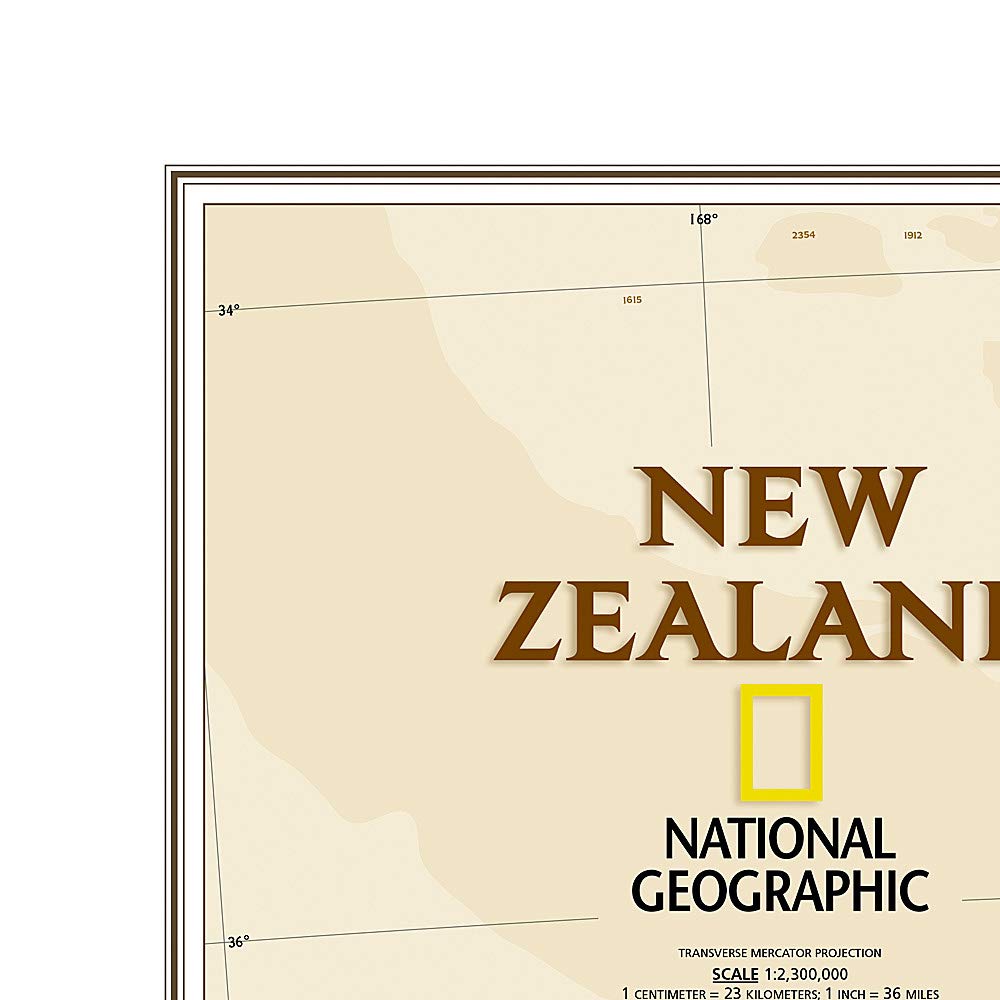 National Geographic New Zealand Executive Wall Map Laminated 23 5 X 30 世界 Farzanaconsulting Com
