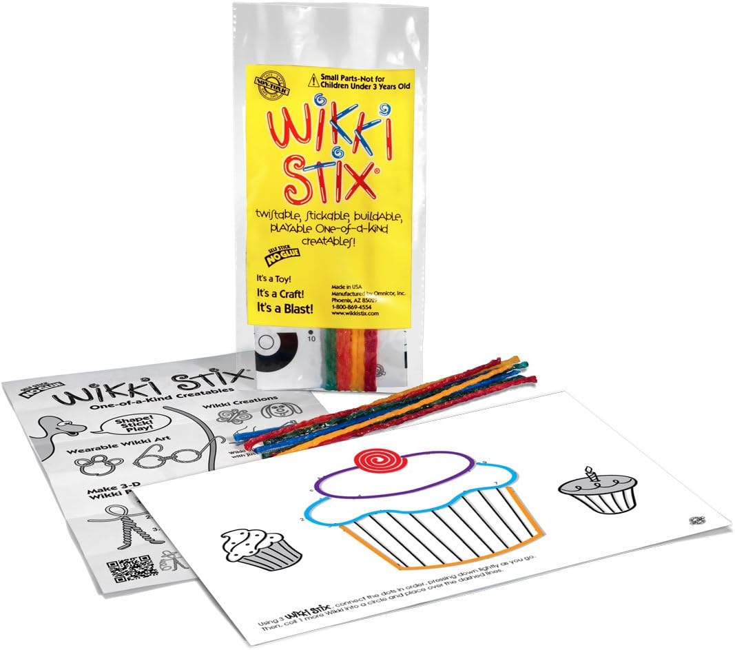 WikkiStix 108 Birthday Fun Favors, Pack of 20 Molding & Sculpting Sticks: Toys & Games