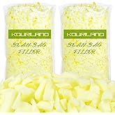 KOURILAND Upgraded Bean Bag Filler - 10LBS Shredded Memory Foam Beanbag Filling Pillow Stuffing Bean Bag Refill for Couch Cushion Stuffed Animals Dog Bed Chair Arts Crafts