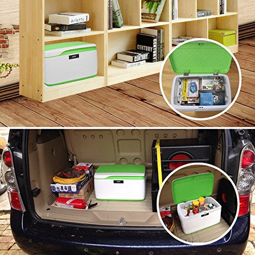 heneng Locking Combination Medicine Box Child Proof Storage Container, Size 17.5 x 10.4 x 9.6 Inch, 34-Quart/32L Need Assembled