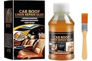 SIXCAR Car Headliner Adhesive,Headliner Repair Glue,Upholstery Glue for Cars,Car Roof Liner Quick Repair Adhesive Glue,Car Roof Fabric Adhesive, Suitable for Automotive interiors, Fabric, Leather(100ml)