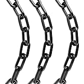 AKOLAFE 5/16 Black Chain Link 13.1ft Heavy Duty Chain Grade 30 Metal Tow Chains Bulk Decorative Carbon Steel 5/16 Chains Log 1540lbs for Towing, Logging, Tie Down, Binder, Transport