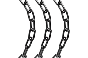 AKOLAFE 5/16 Black Chain Link 13.1ft Heavy Duty Chain Grade 30 Metal Tow Chains Bulk Decorative Carbon Steel 5/16 Chains Log 1540lbs for Towing, Logging, Tie Down, Binder, Transport