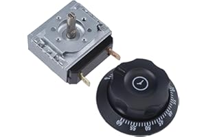Timer Switch for Microwave Oven, Rice Cooker & Electric Oven - 30/60/90/120 Minute Countdown with Bell, 16A 250V Metal Plasti