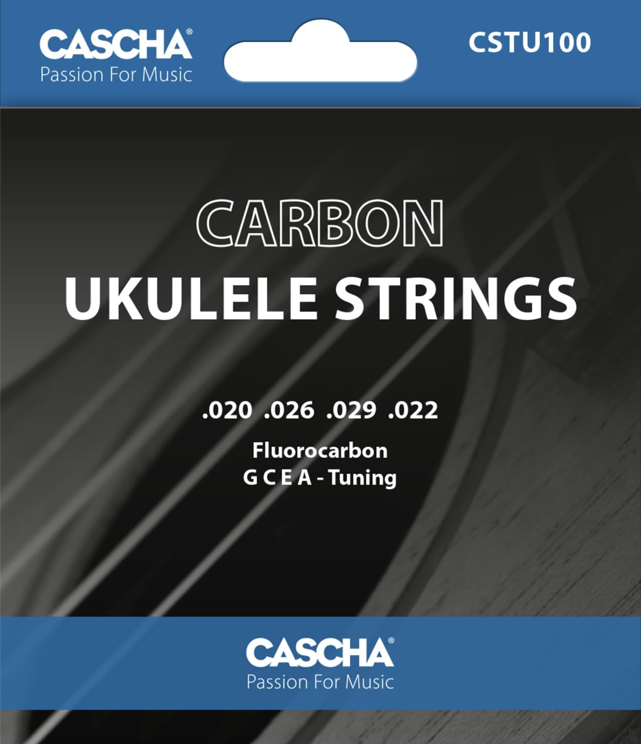 CASCHA Carbon Ukulele Strings Carbon Strings for Soprano, Concert, Tenor and Baritone Ukuleles - Clear Sound, Durable and Tuning Stable