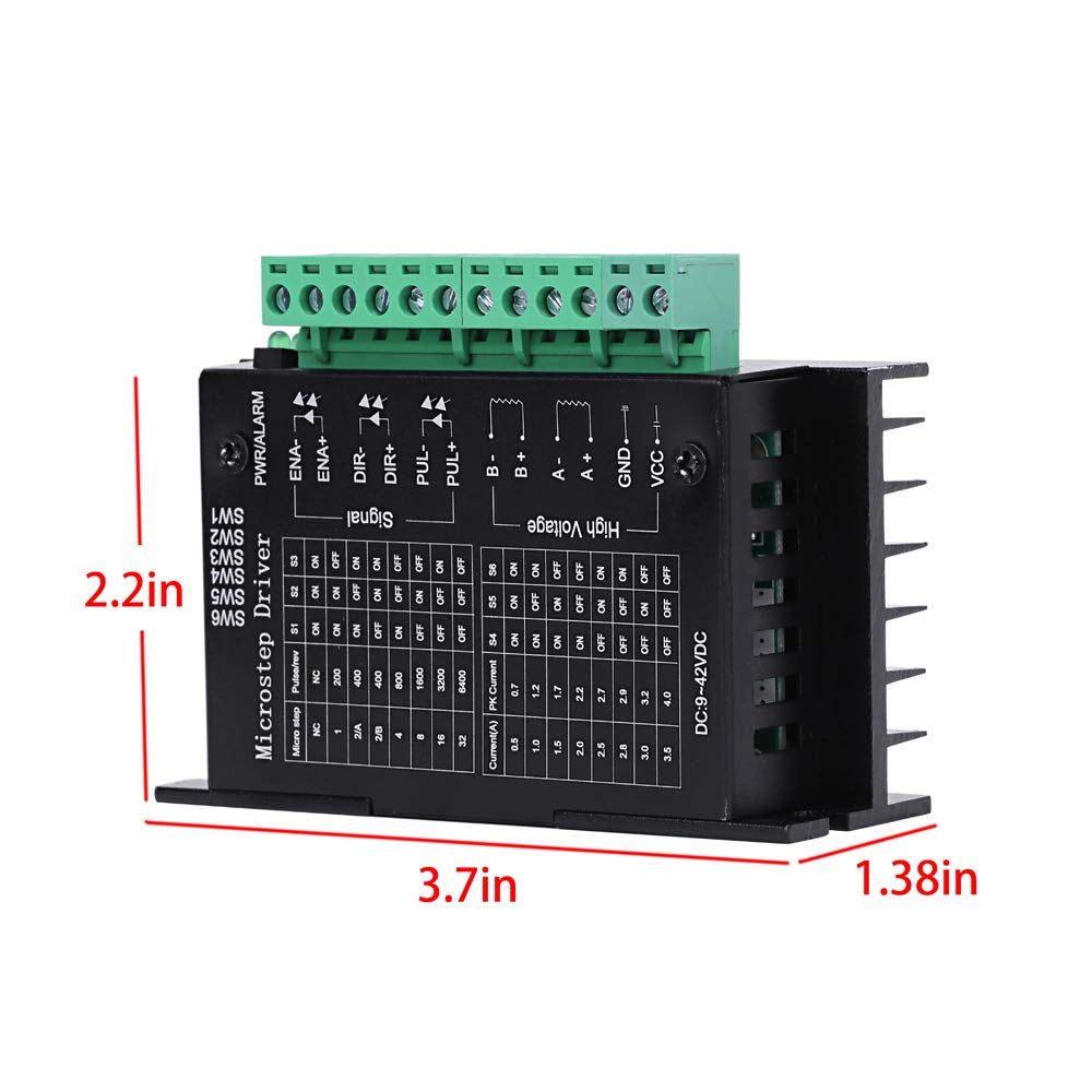 4PCS TB6600 4A 9-42V Stepper Motor Driver Controller tb6600 32 Segments 2/4 Phase Hybrid Stepper Motor Driver Board - Image 5