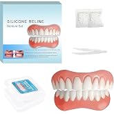 Silicone Reline Denture Set False Teeth Veneers for Men and Women | Upper and Lower Matching Set, Convenient and Quick, Suitable for Daily, Party