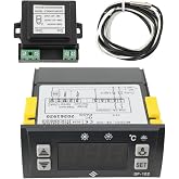 SF-102 Digital Temperature Controller, 110V Refrigeration Thermostat, 20A Compressor Relay Output, 5A Lighting Control, Dual NTC Probe Input, for Commercial Display Cases &amp; Beverage Coolers