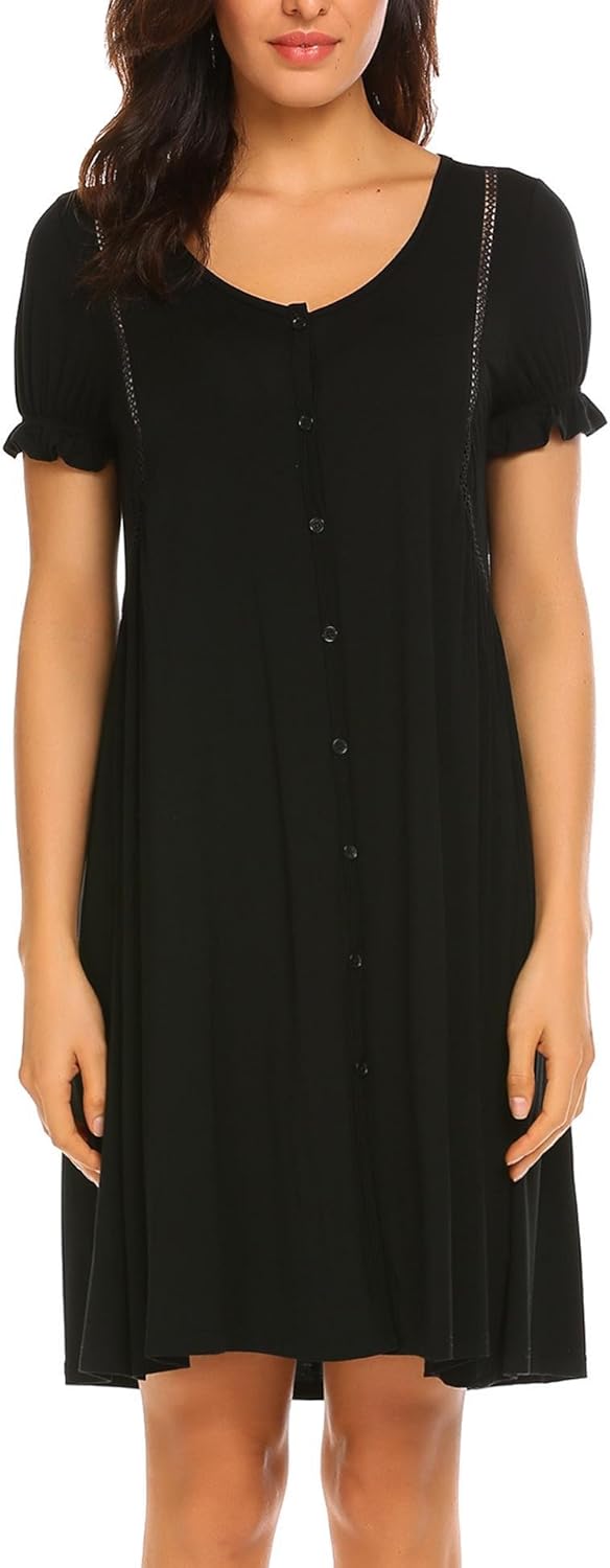 button front sleep shirt