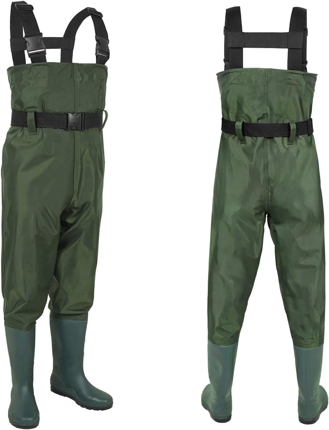 LANGXUN Hip Waders for Kids, Lightweight and Breathable PVC Fishing Waders for Children, Waterproof Bootfoot Waders for Boy and Girl, Army Green Chest Waders for Women : Sports & Outdoors