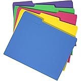 AmazonBasics 3 Tab Heavyweight Manila File Folders, Letter Size, Assorted Colors, 50/Box