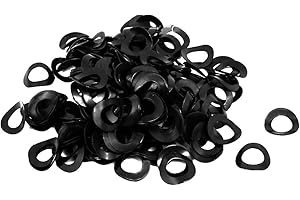 uxcell 6mm Fitting Dia Carbon Steel Compressed Type Curved Spring Washer 200pcs