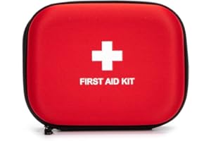 Jipemtra First Aid Hard Case Empty, First Aid Hard Shell Case First Aid EVA Hard Red Medical Case for Home Health First Emerg