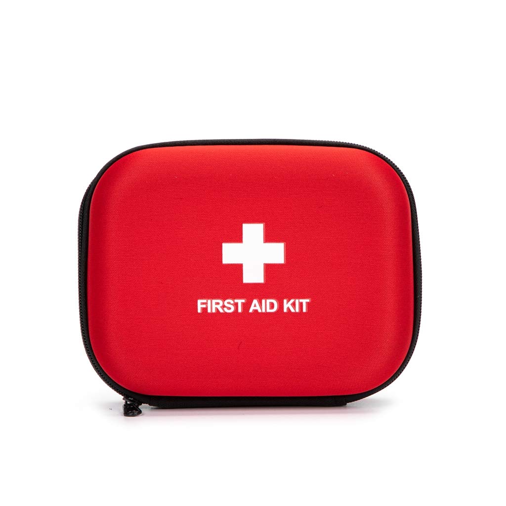 Jipemtra First Aid Hard Case - Empty EVA Shell Medical Case for Home, Emergency Responders, Camping, Outdoors (Red A2)