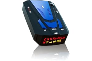 YINZOONAIL Newly Driving Aids V7 Radar Detector for Cars with Led Display, Long Range Detection, Mute Memory, City/Highway Mode Detectors, Ideal Gifts for Cars (Blue)