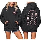 Cayxatiu Christian Bow Hoodie for Women God Says I am Bible Verse Hoodies Bows Sweatshirt Coquette Pullover