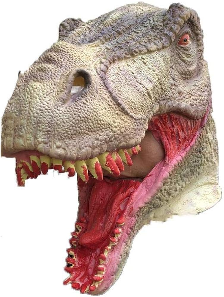 Halloween mask, Jurassic dinosaur mask Halloween latex mask animal headgear cos