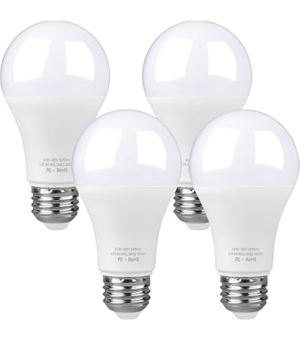 BlueStars 15W Garage Door Opener LED Bulb – 100W Equivalent, 1500 Lumens, 6000K Daylight, E26 Base, Minimizes RF Interference, 2-Pack