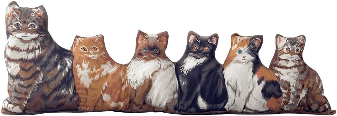 Draft Stoppers - Lily's Home Door Draft Stopper and Air Seal Gap Blocker, Fits 36 Inch Wide Flush Doors, Ideal Solution for Cold or Hot Air Drafts, Cat Lovers Design (37