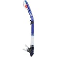Aegend Dry Snorkel, Dive Mask Easy-Breath Free Diving Snorkel for Snorkeling Scuba Diving Freediving Swimming, with Top Dry Valve and Food-Grade Silicone Mouthpiece