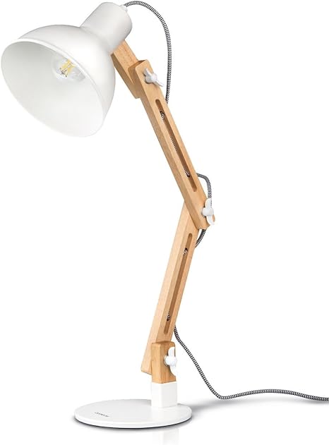 wooden anglepoise desk lamp