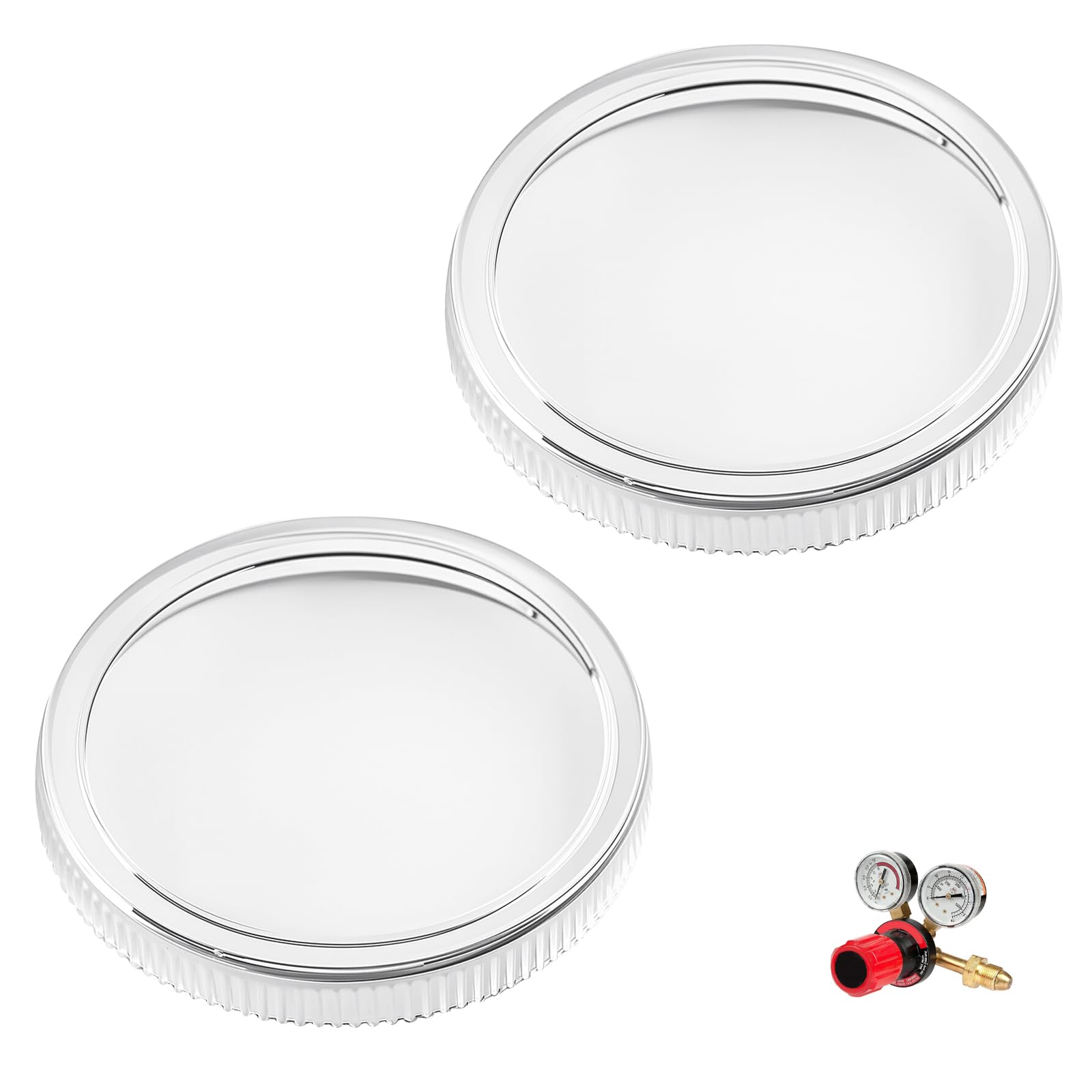 Photo 1 of 2" Clear Replacement Regulator Gauge Lens/Cover – Durable 1/4 Turn Twist Lock Design, Pressure Gauge Protective Cover for Easy-to-Read Measurements, Restores Gauge Appearance & Functionality - 2 Pack