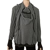 amropi Mens Kangaroo Jacket for Dad and Baby Carrier Hoodie Pullover Sweatshirt