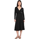Pact Fit &amp; Flare Faux Wrap Dress