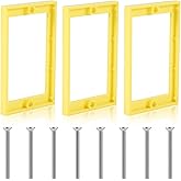 Tinoaly 3pcs Yellow ABS Electric Outlet Extenders with Screws, Single Gang Electrical Box Extender