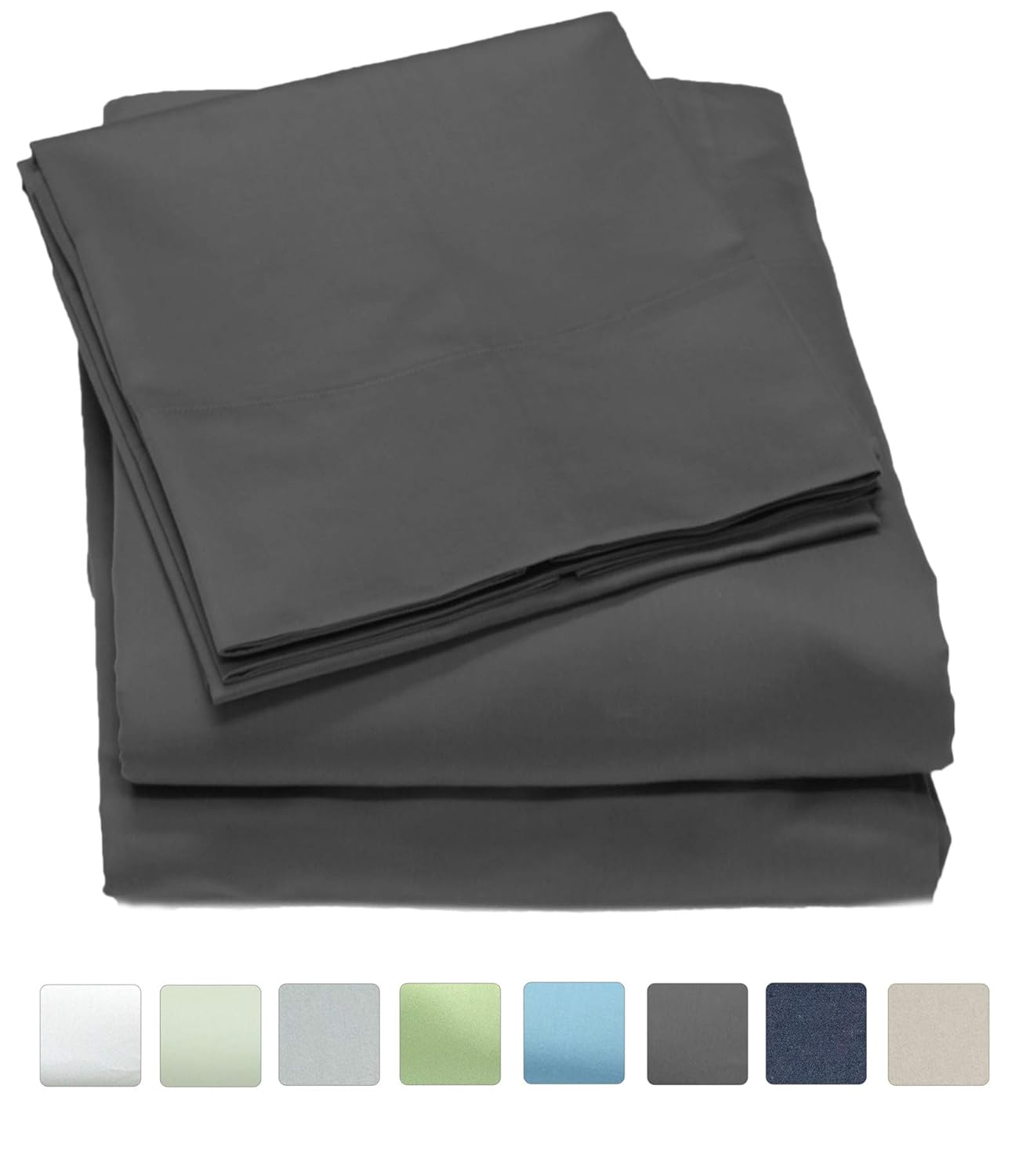 Callista Twin Size Sheet Sets|Extra Soft Sateen|Deep Pockets Wrinkle Free Twin Bedsheets | 600 Thread Count Easy Fit, Breathable and Cooling Sheets |Luxury 3 Pc Twin Set - Grey