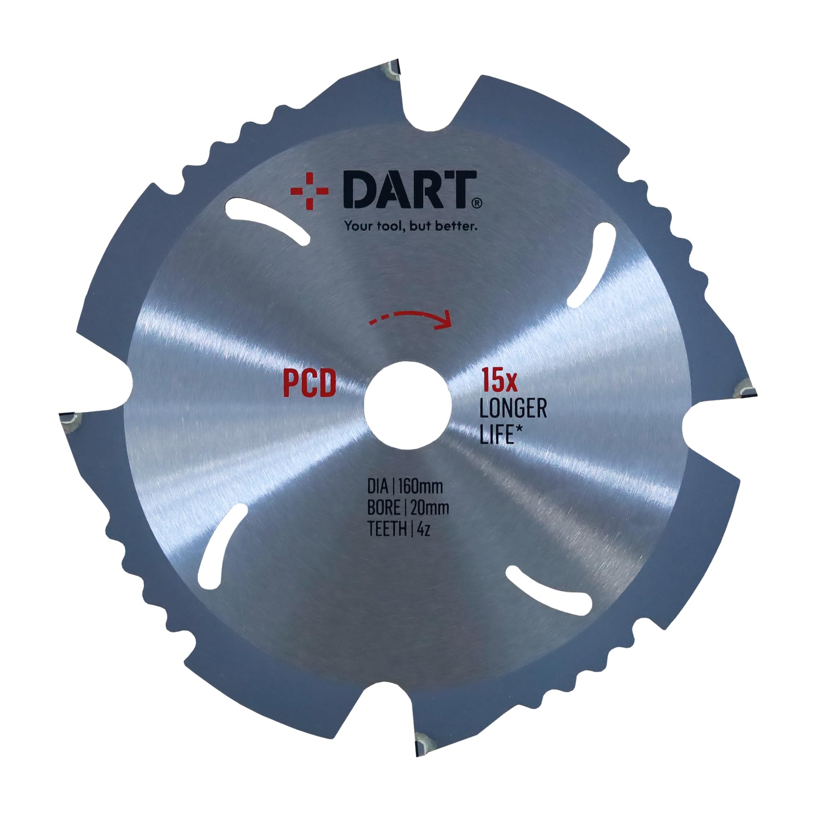 DART PCD160204 Circular Saw Blades, Silver