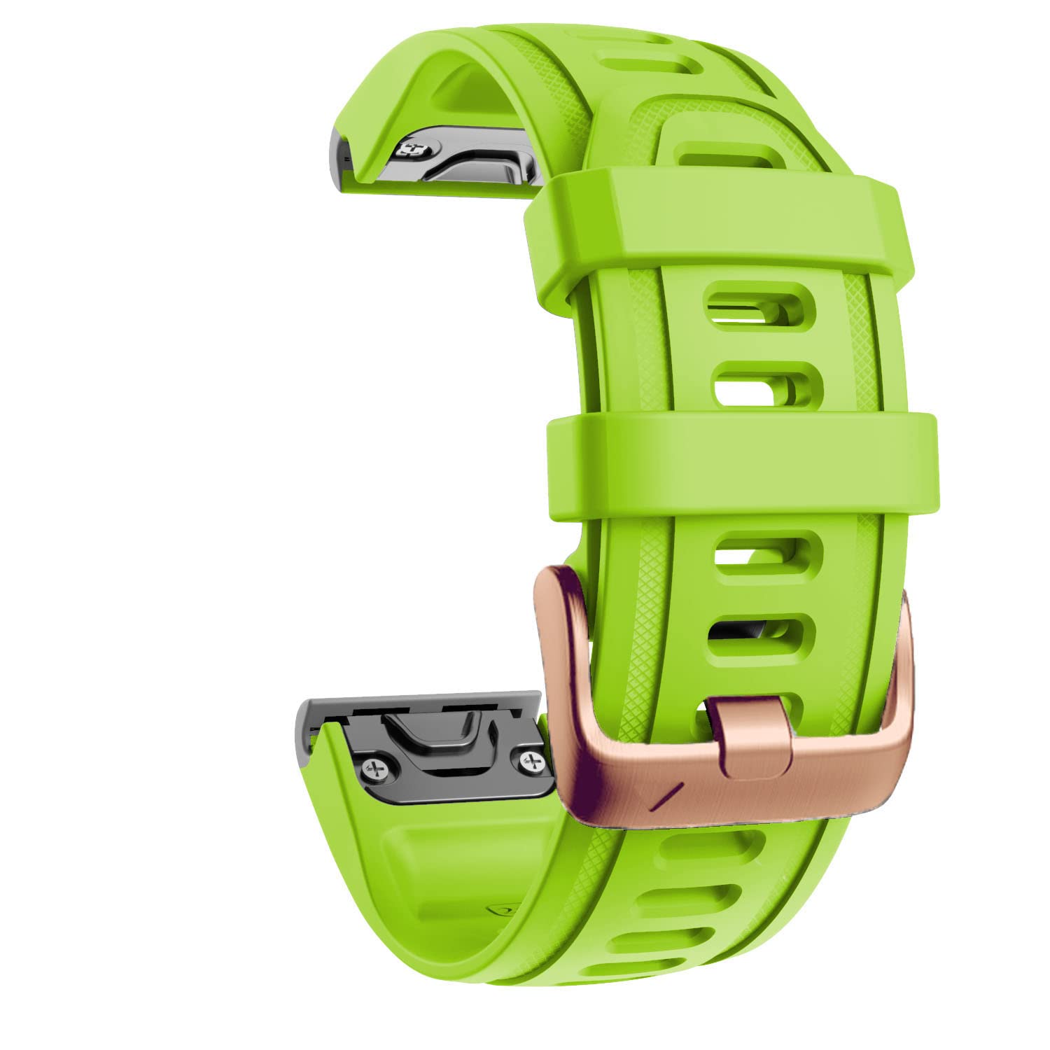 Fleshy Leaf QuickFit 20mm Watch Band Compatible with Garmin Fenix 7S 5S/ 5S Plus, 6S/ 6S Pro, D2 Delta S, Descent Mk2S - Silicone Replacement Strap Bracelet Wristband-SmartWatch(Green)