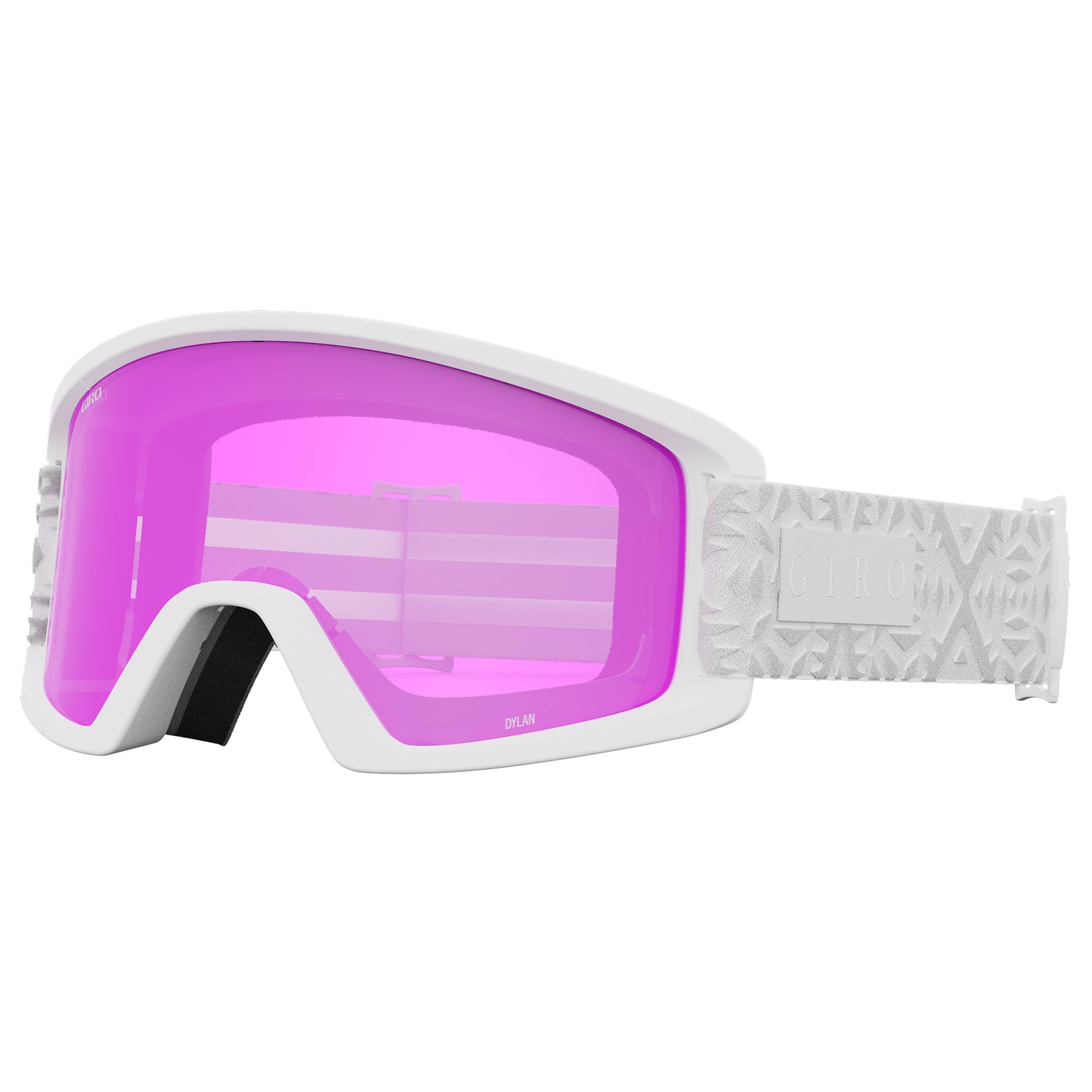 Giro Dylan Womens Snow Goggles - White Flake with Amber/Pink Lens