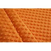 58/60 inch Orange Minky Dot Fabric by The Yard