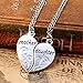 ShungHO 2PC/Set Mother and Daughter Love Heart Words Pendant Chain Necklace Jewelry