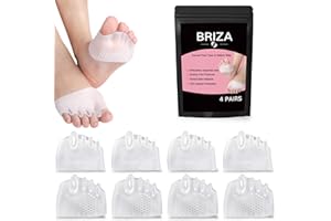 GENERIC Briza Toe Sleeves, Silicone Toe Separators, Bunion Corrector Foot Relief for Men and Women Plantar Fasciitis Toe Spacers Comfortable Foot Alignment and Relief Solutions（4Pairs）