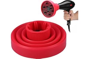 Hair Blower Diffuser Foldable Folding Hairdryer Cover Styling Hairdressing Tool 5Colors By Filfeel (Red)