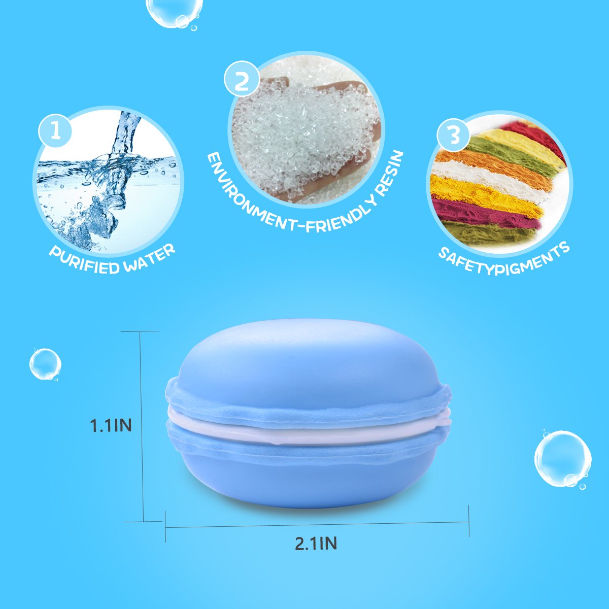 Heegay DIY Macarons Slime Schleim, 12PCS Crystal Schlamm Kit Lehm Gummi Schlamm Plasticine Release Druck Stress Relief Kinder Spielzeug