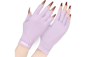 NXJ INFILILA UV Gloves for Nails, Anti UV Light Gloves for Gel Nails, Professional UPF 99+ UV Protection Gloves for Gel Manicure Skin Care Fingerless Gloves for Protecting Hands from UV Nail Lamp