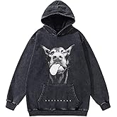 Laixton Mens Oversized Hoodie Pullover Unisex Graphic Sweatshirts Hoodies Casual Tunic Vintage Streetwear Aesthetic Top
