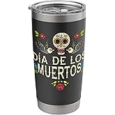 Dia De Los Muertos Sugar Skull Mexican Holiday Stainless Steel Insulated Tumbler