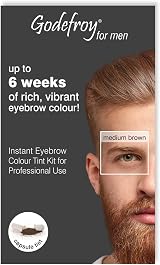 Godefroy Instant Eyebrow Tint for Men Medium Brown Covers Grey Up to 6 Weeks